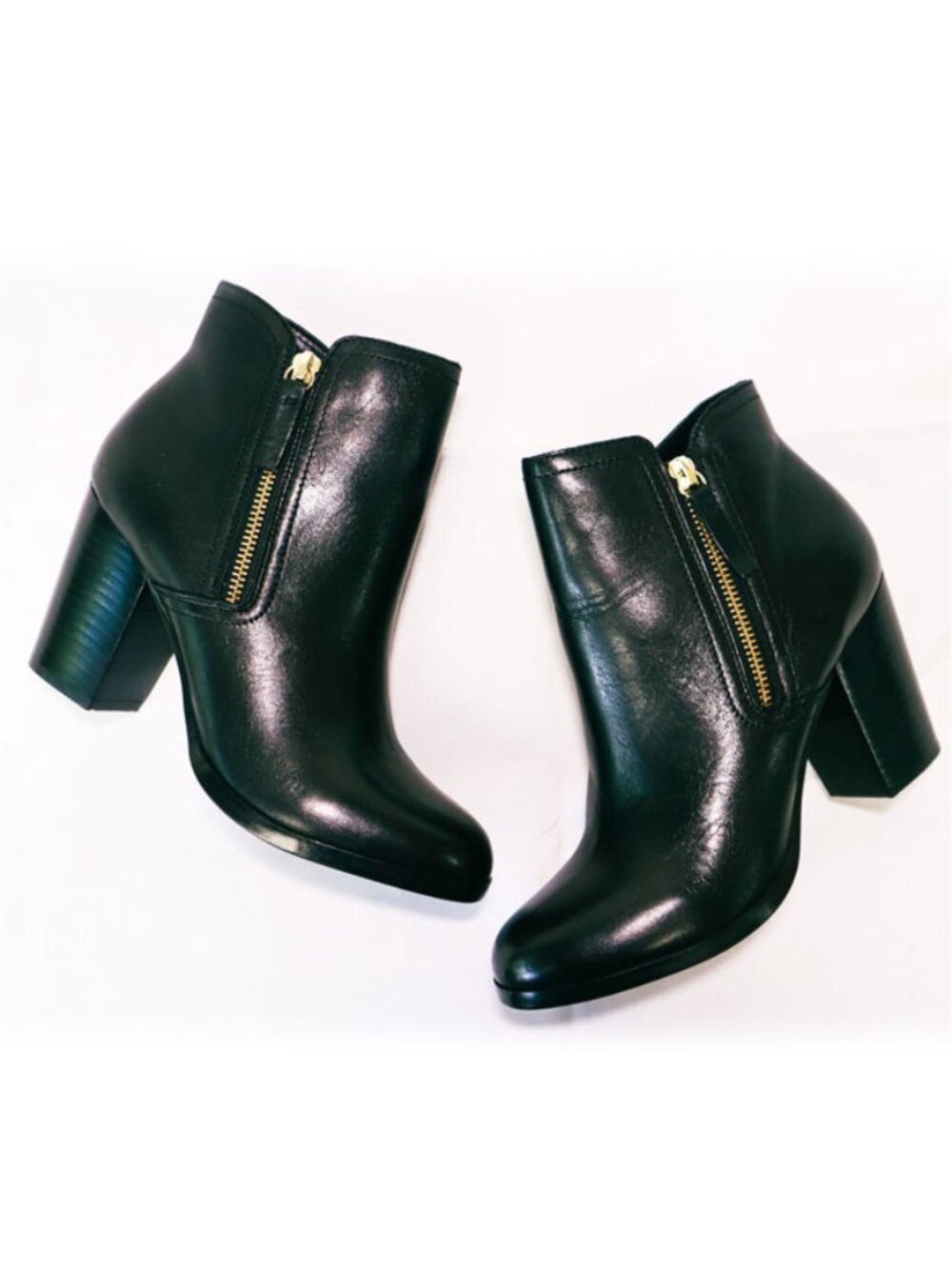 Aldo Emely Black Leather Ankle Boots Size 7 NWOT